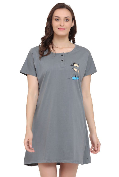 night shirt for women dark grey color